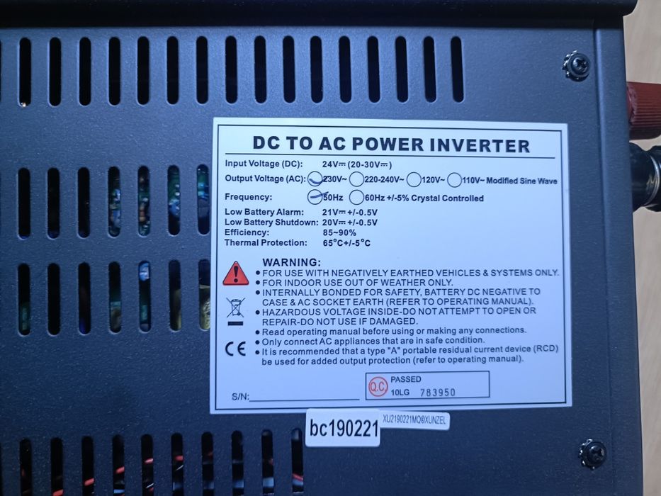 Xunzel Inversor 24v DC para 230v AC
