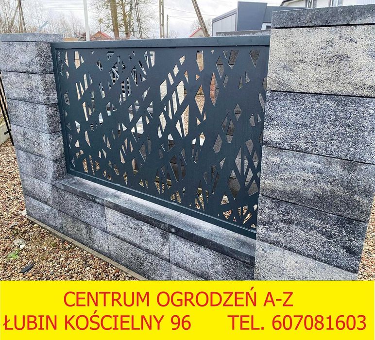 Ogrodzenia metalowe nowoczesne bramy furtki przęsła palisada CNC