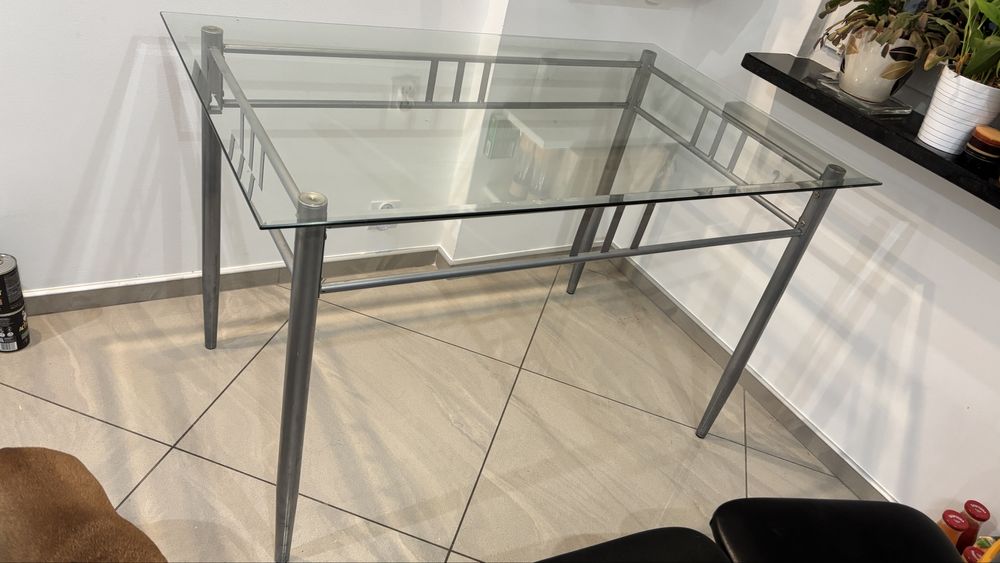 Stół szklany 120/76/76