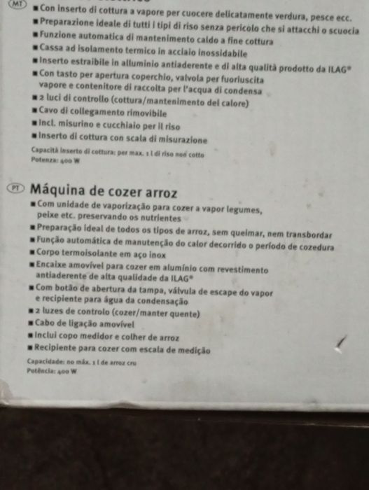Máquina de cozer Arroz toda nova nunca usada