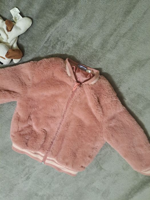 Плюшева куртка бомпер для дівчинки
