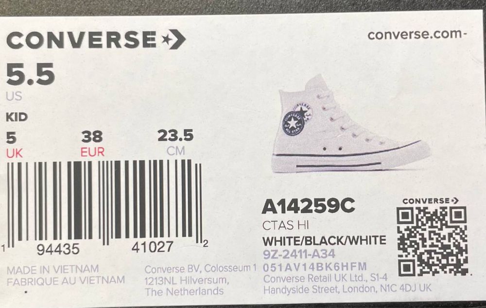 Кросівки Converse. Розмір 38. Оригінал!!!