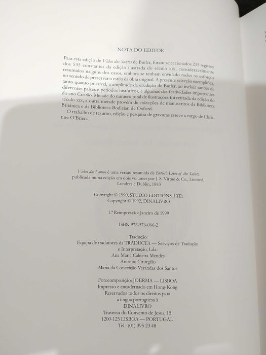 Vidas dos Santos - Dinalivro