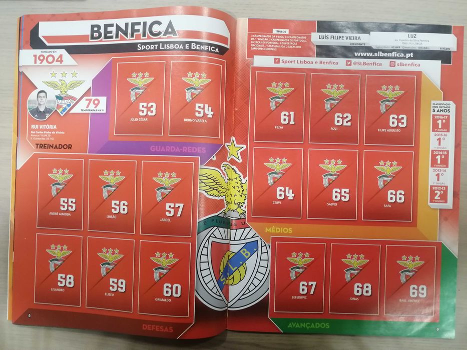 Caderneta Futebol 2017-18 - Panini [Vazia]
