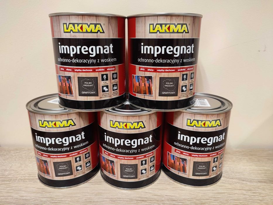 Impregnat do drewna z woskiem  grafitowy   0,8L