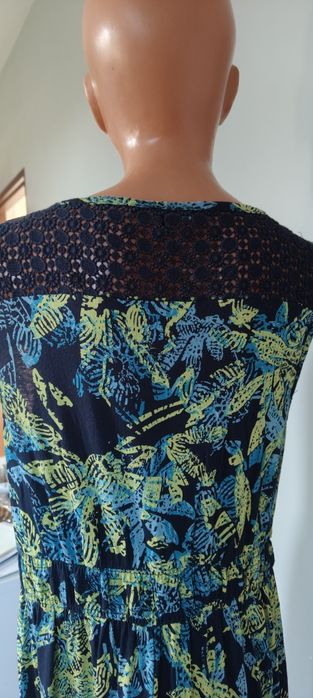 L 40 XL 42 debenhams sukienka maxi długa kwiaty haft
