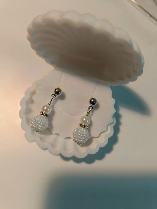 Kolczyki bransoletki koral hematyt