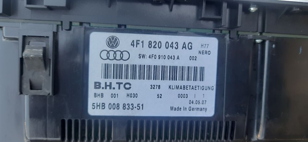 Panel sterowania nawiewu klimatyzacji Audi A6 c6
