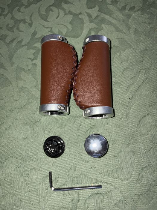 Punhos bicicleta em pele