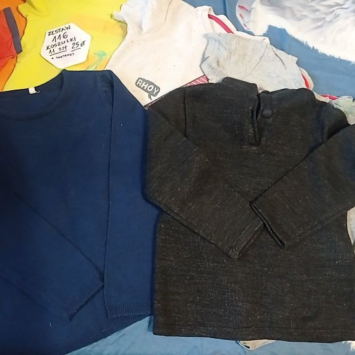 Zestaw dla chłopca rozm 116 koszulki sweterki