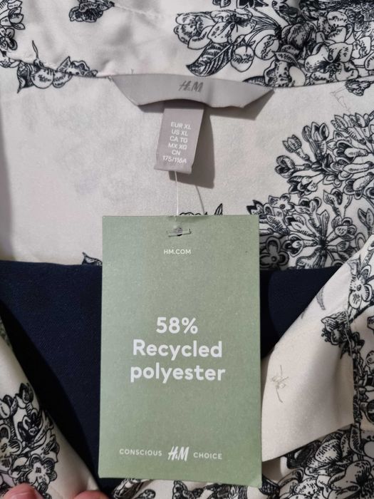 Жіноча блазка рубашечного крою. H&M. Великий размір