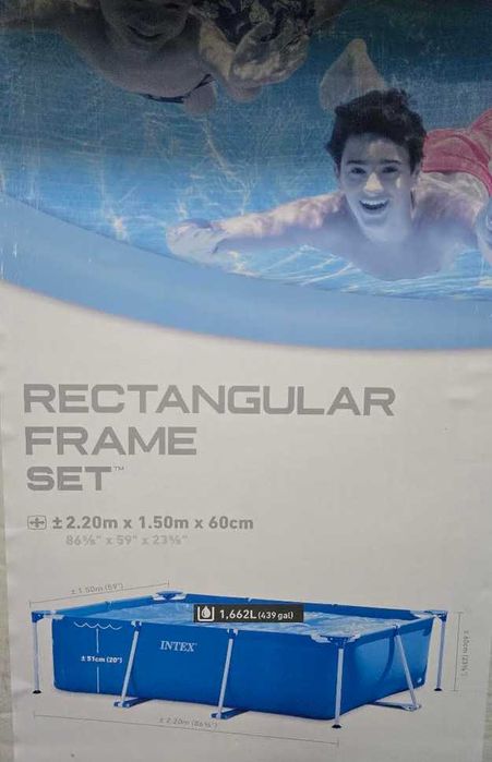 Piscina INTEX retangular 220 cm x 150 cm x 60 cm