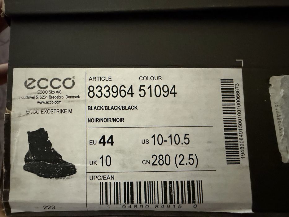 Черевики шкіряні Ecco Exostrike, EU 44, 29.7см, утеплені