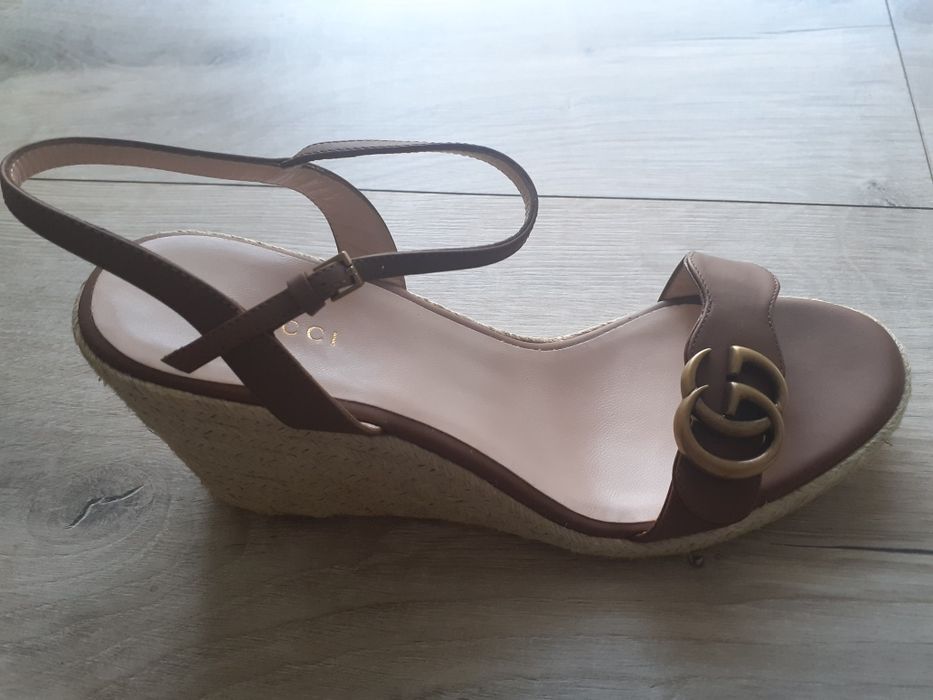 nowe - espadryle na koturnie gucci 40 1/2