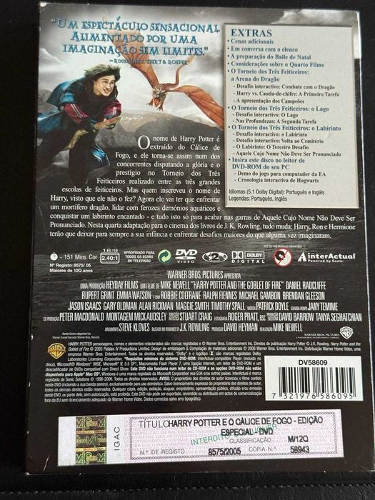 Harry Potter e o cálice de fogo [2 DVD]
