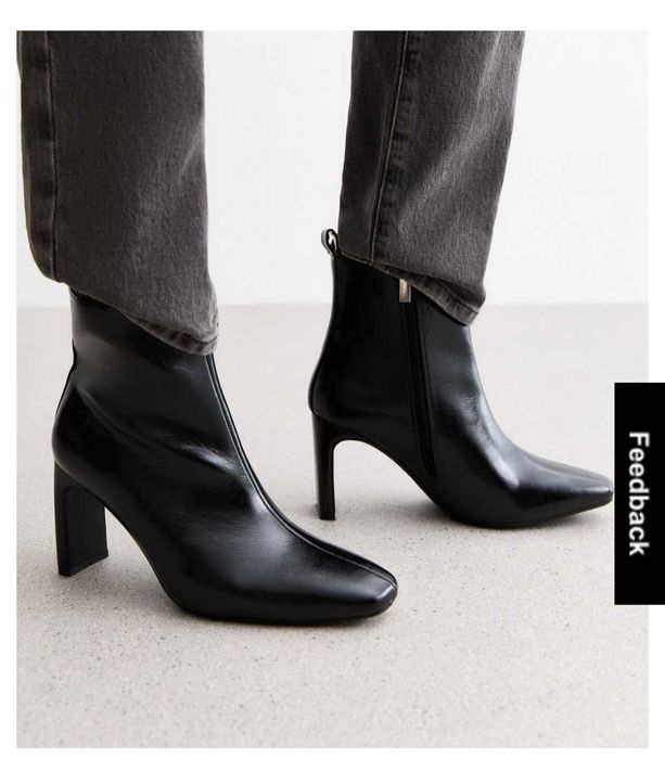 Ботинки New Look на квадратном каблуке черного цвета