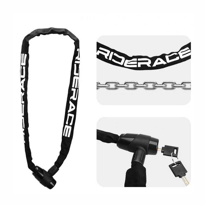 Corrente antifurto moto - cadeado alta segurança 95 cm 2 chaves