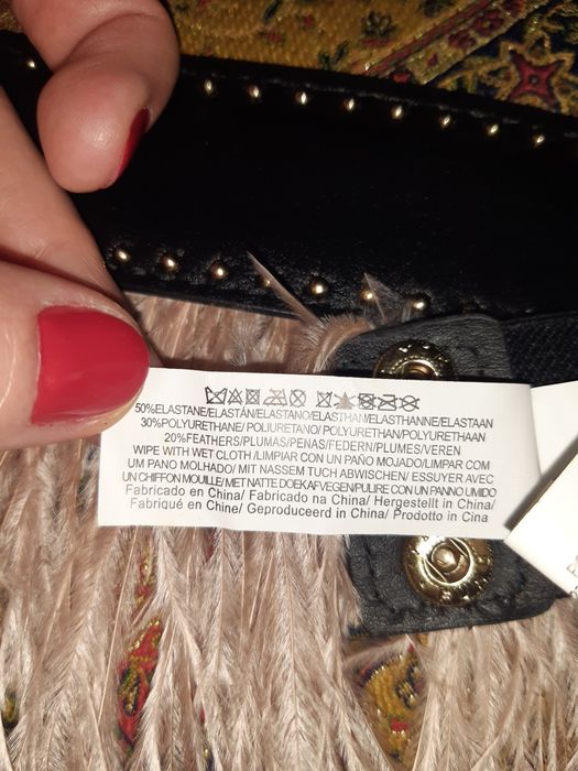 Pasek z pierzem, Primark, nowy z metka