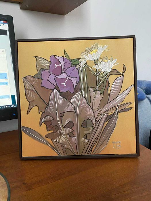 Картина. Літо. Дзвіночки. Ромашки.