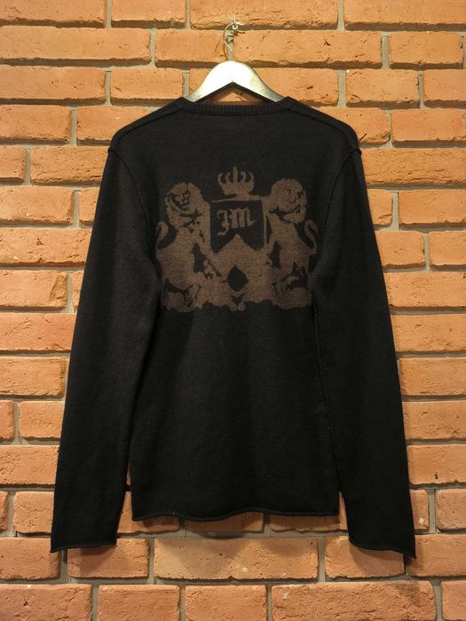 Sweter Juicy Couture Kaszmir Logo Serek Damski Czarny