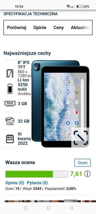 Tablet 8 cali Nokia t10