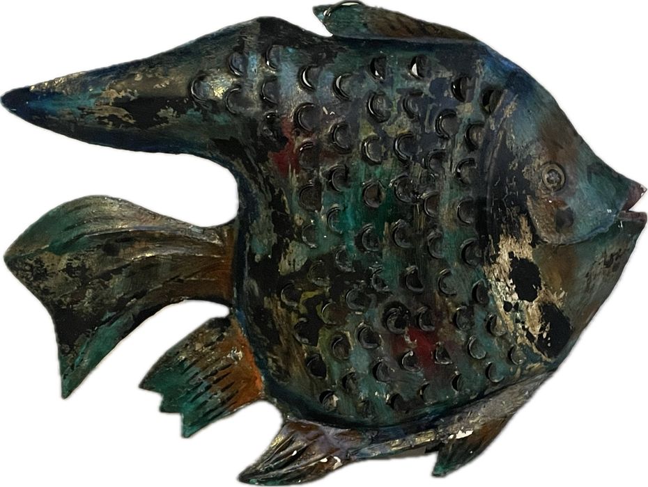 Peixe Metálico Original da Olaria de S. Pedro