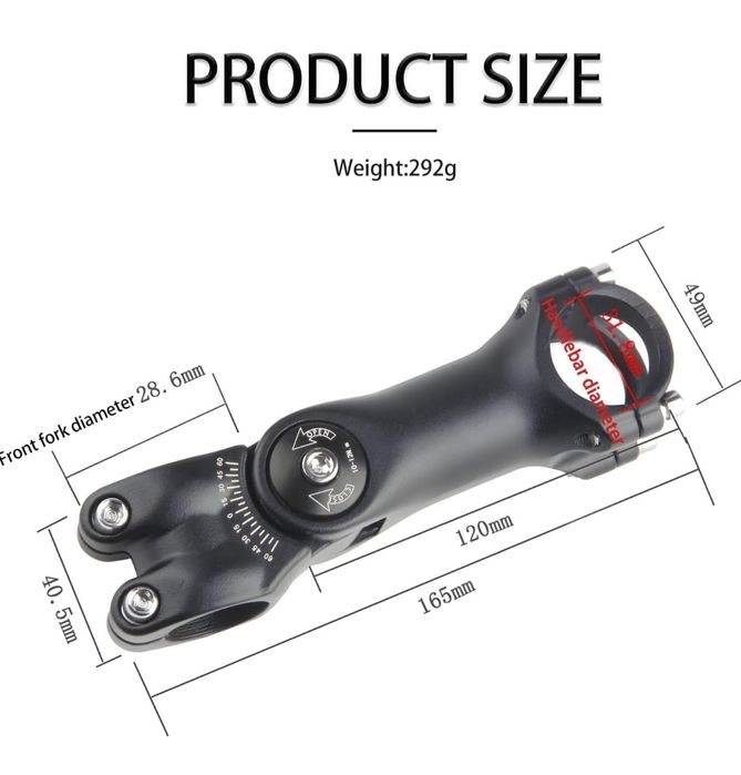 Lethiemta Wspornik kierownicy rowerowej 31,8 mm