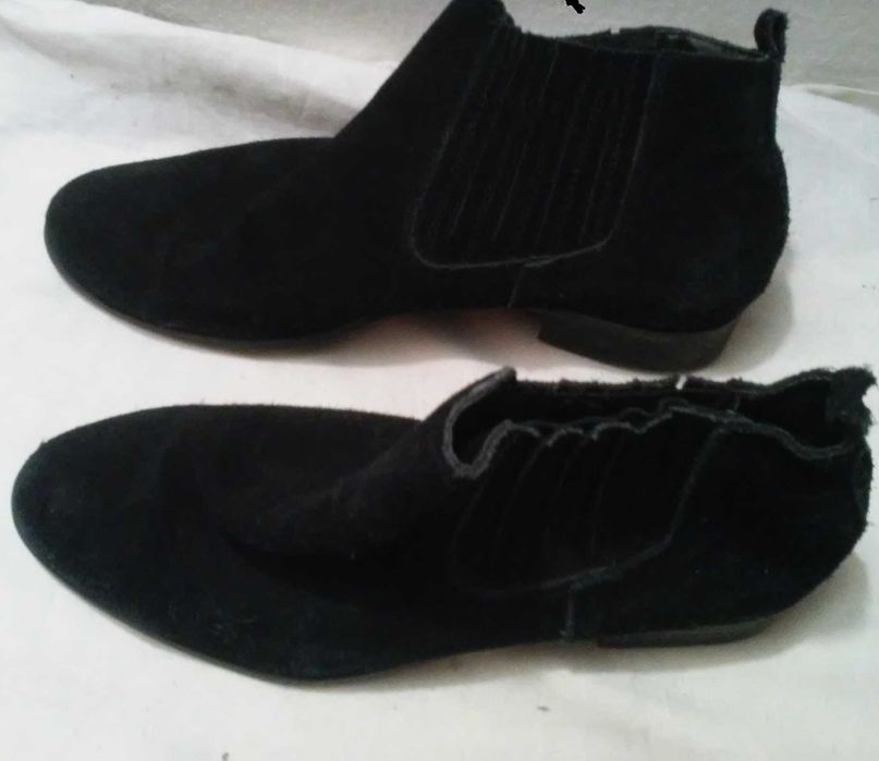 buty botki/ sztyblety SKÓRA zamszowa! wkładka 26cm