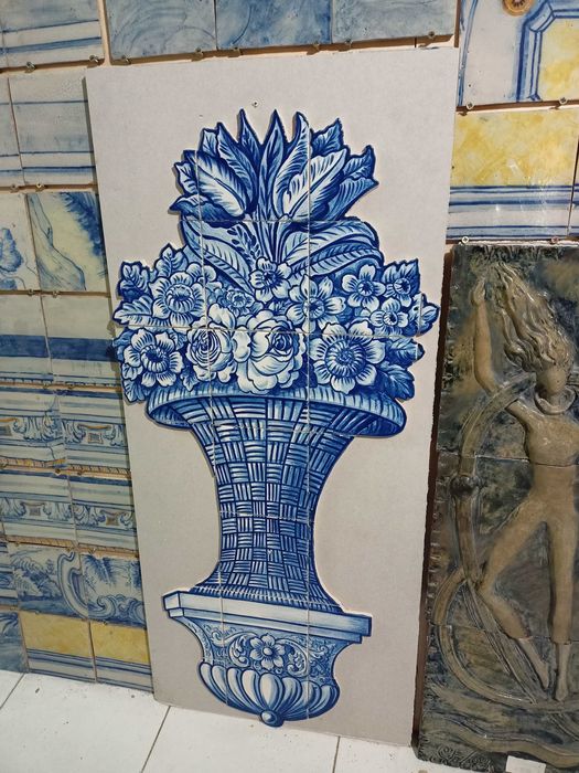 Par Painéis Florões Azulejos