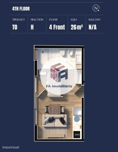 Apartamento T0 Centro Matosinhos