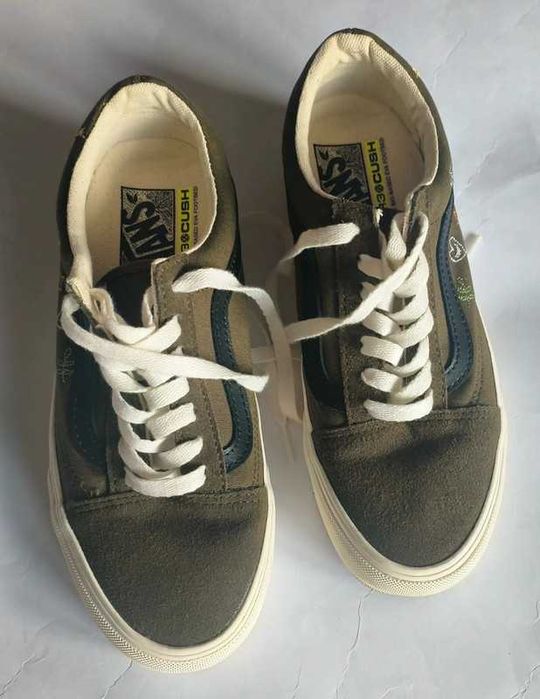 Zielone Vans 37 skóra naturalna