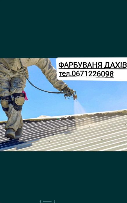 Фарбуваня Миття дахів гараражів паканів ангарів
