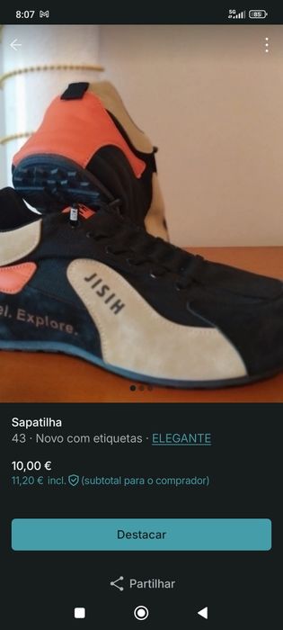 Sapatilha Nova n º43