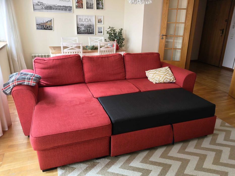 Sofá cama Conforama vermelho