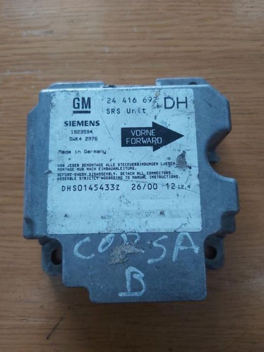 Centralina Modulo Airbag Opel Corsa B  Ref: 24 416 692