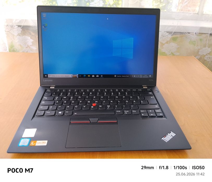 Ноутбук Lenovo ThinkPad T470s, 8 GB DDR4, SSD 128 GB