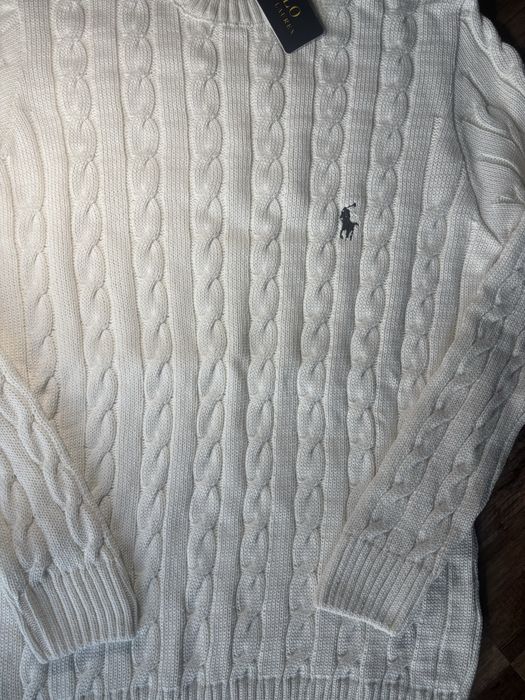 Bialy sweter Ralph Lauren XL