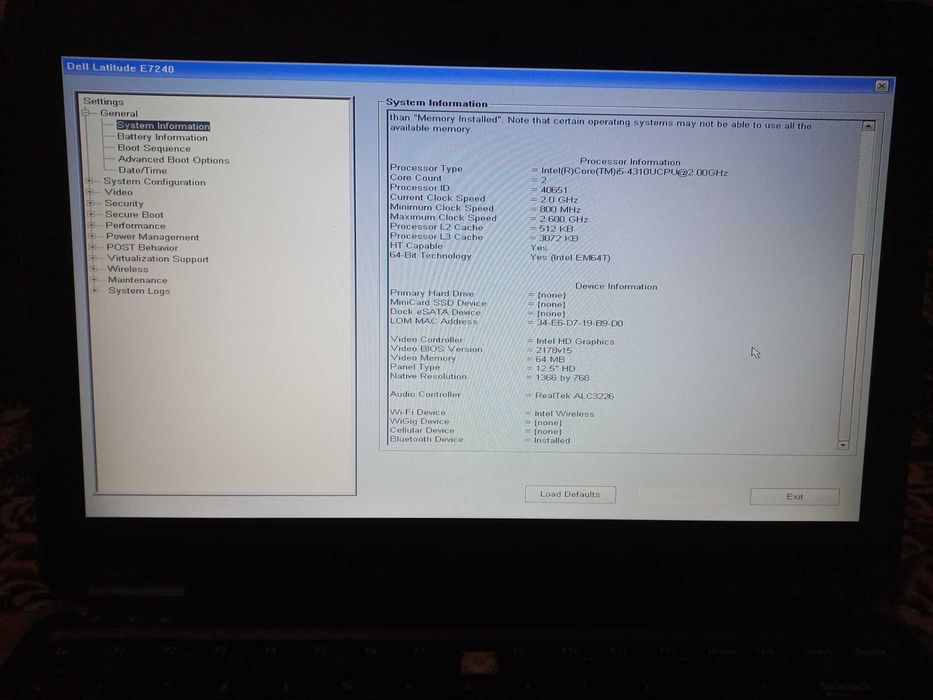 Нетбук Dell Latitude E7240_ /12.5 _intel core i5_8gb ram_(128ssd)