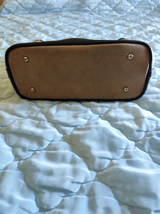 Bolsa tote bege e preto