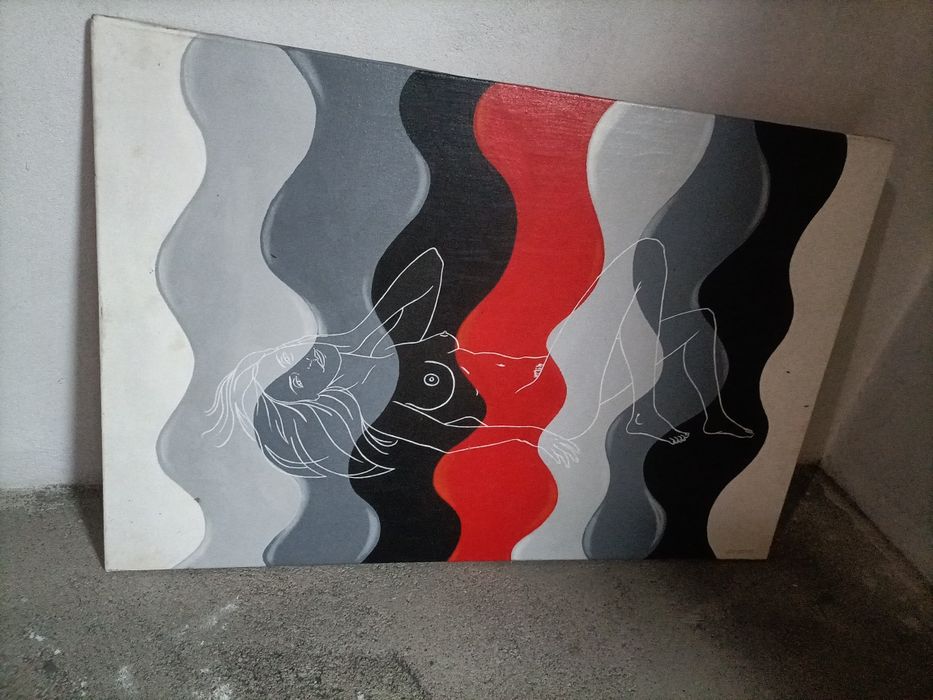 Tela pintada a acrílico, tema original e exclusivo