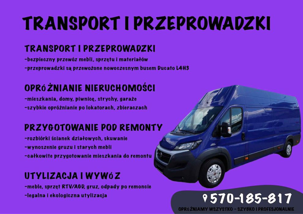 Transport Przeprowadzki Utylizacja Taxi bagażowe