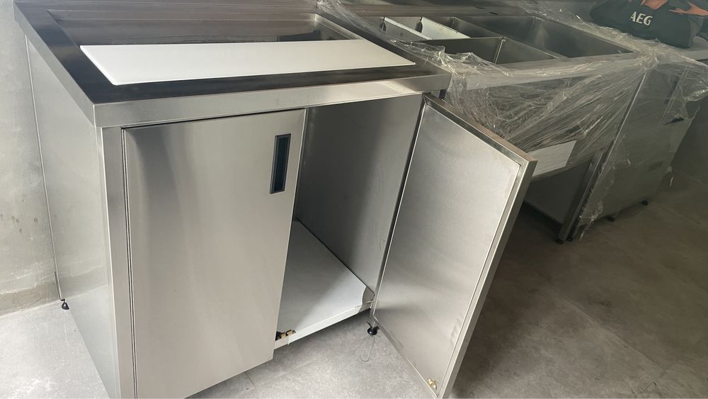 Нержавейка стіл мойка полки стелажі сушка для посуду