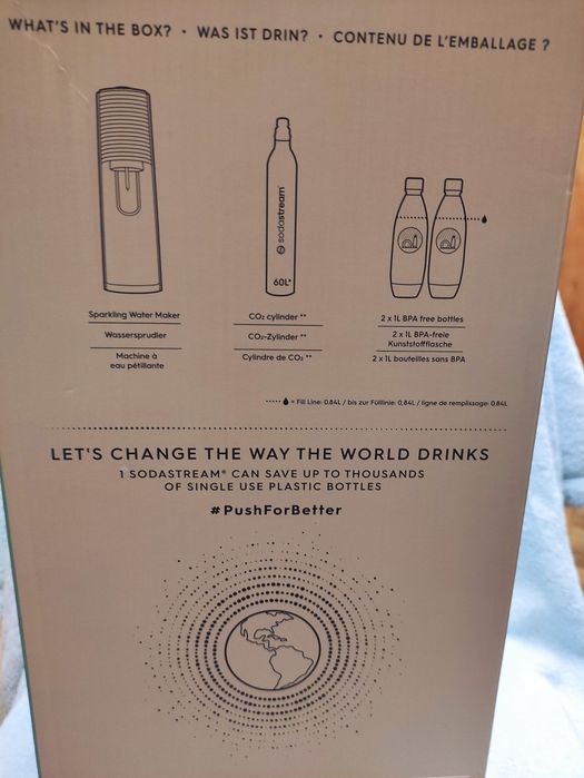 Nowy zestaw Sodastream Terra Mega Pack + 2 butelki, 2 syropy, nabój