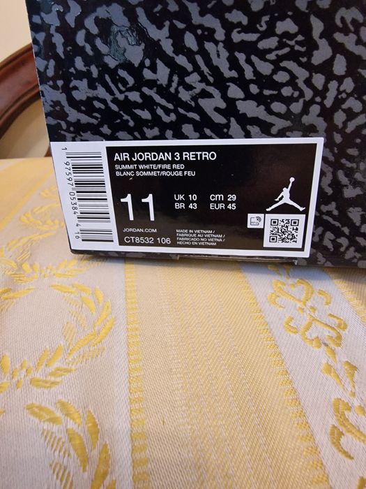 Nowe buty Nike Air Jordan 3 Retro 45