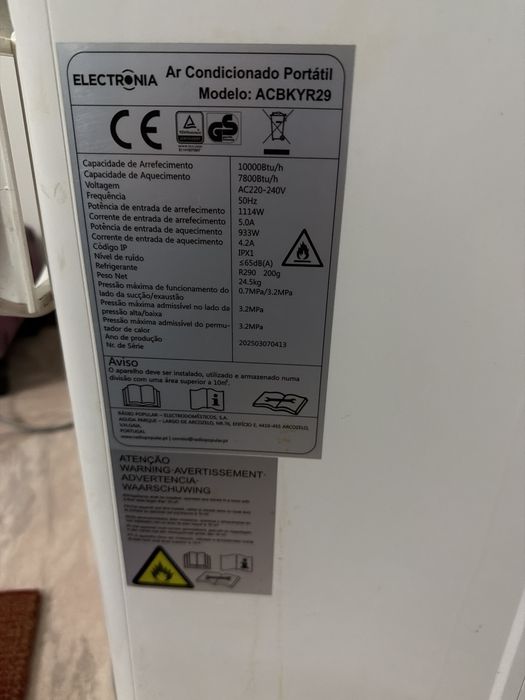 Ar condicionado portatil ELECTRONIA COMO NOVO marco de canaveses ou penafiel