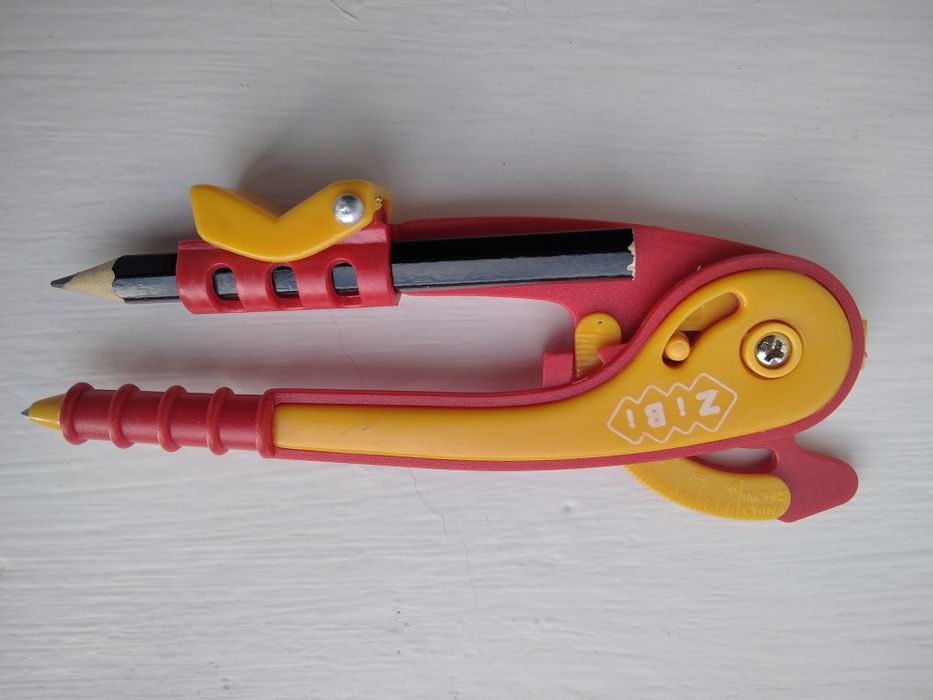 Циркуль ZiBi червоно-жовтогарячого кольору