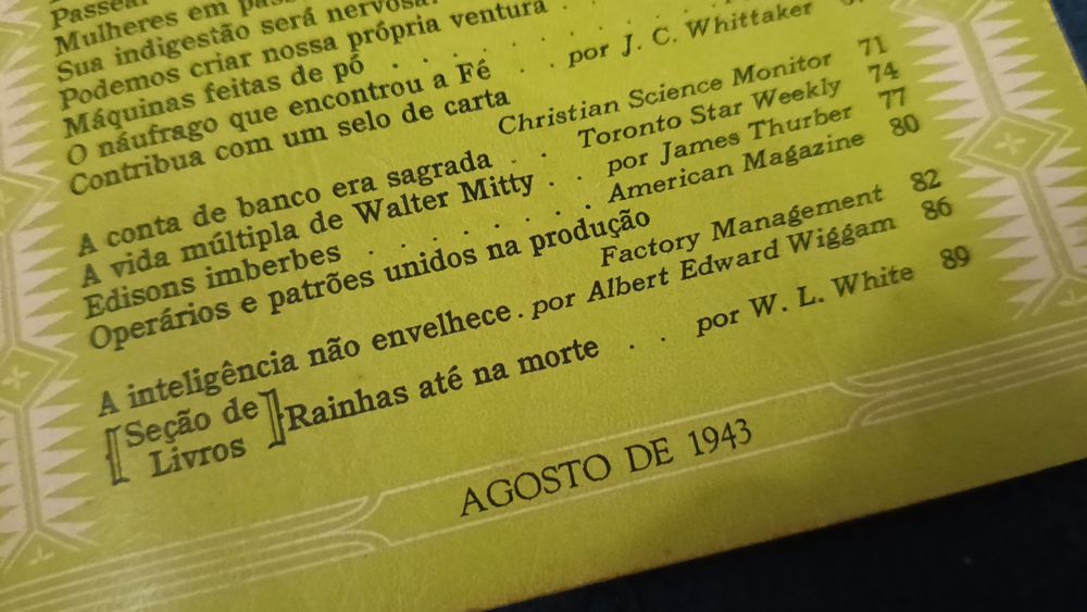5 Revistas Seleções do Reader's Digest (1943)