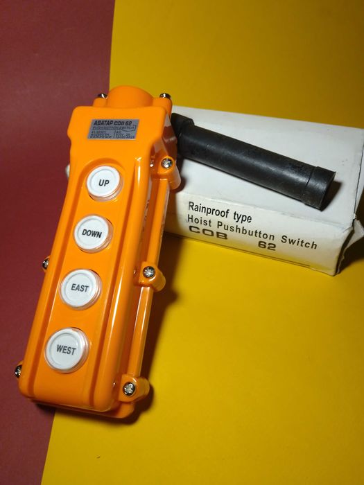 Пульт для лебедки Тельфера Кран балки 4 кнопки Cальник Кабельный ПКТ