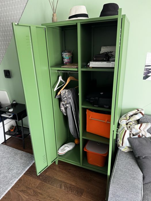 Armário de cacifo em aço de 2 portas Pohpli