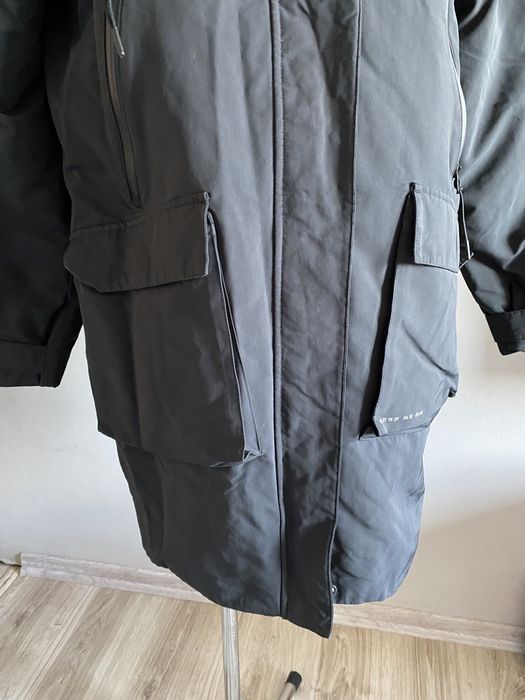 Parka dluga kurtka plaszcz nike damska 36/s 38/m czarna pierz puch